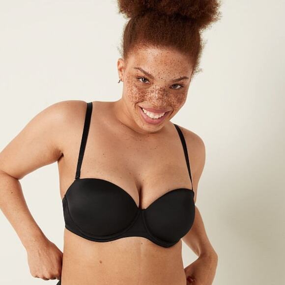 PINK Victoria’s Secret | Women’s Solid Black Wear Everywhere Push-Up Bra 32D - Picture 1 of 8